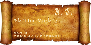 Müller Virág névjegykártya