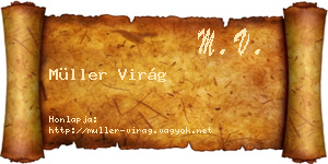 Müller Virág névjegykártya